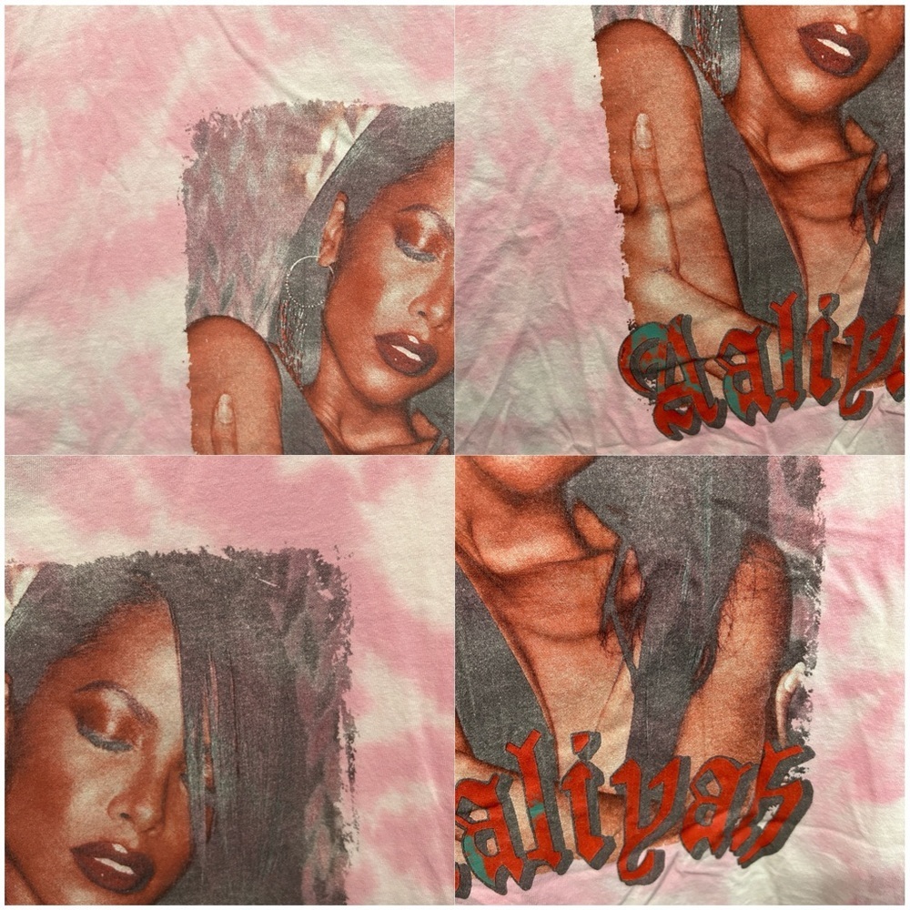 Aaliyah Pink Tie Dye Graphic Tshirt Size Large - "Ashlee" - Picture 10 of 16